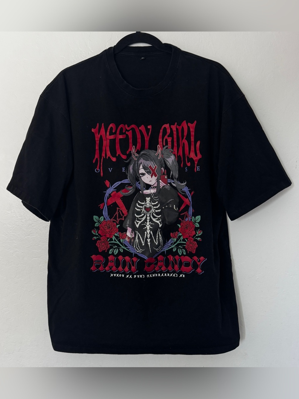 NEEDY GIRL RAIN CANDY Graphic T-shirt Size XL NEW